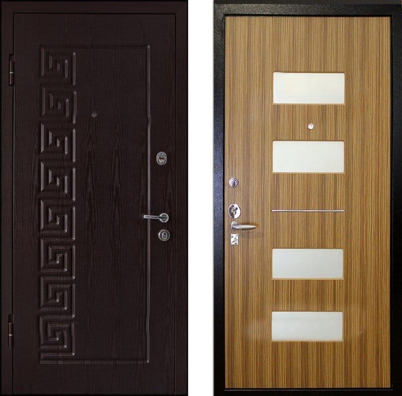 Входная дверь МДФ/МДФ с зеркалом 419